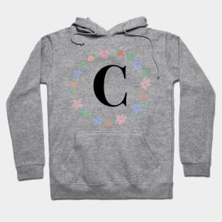 “ c” initial Hoodie